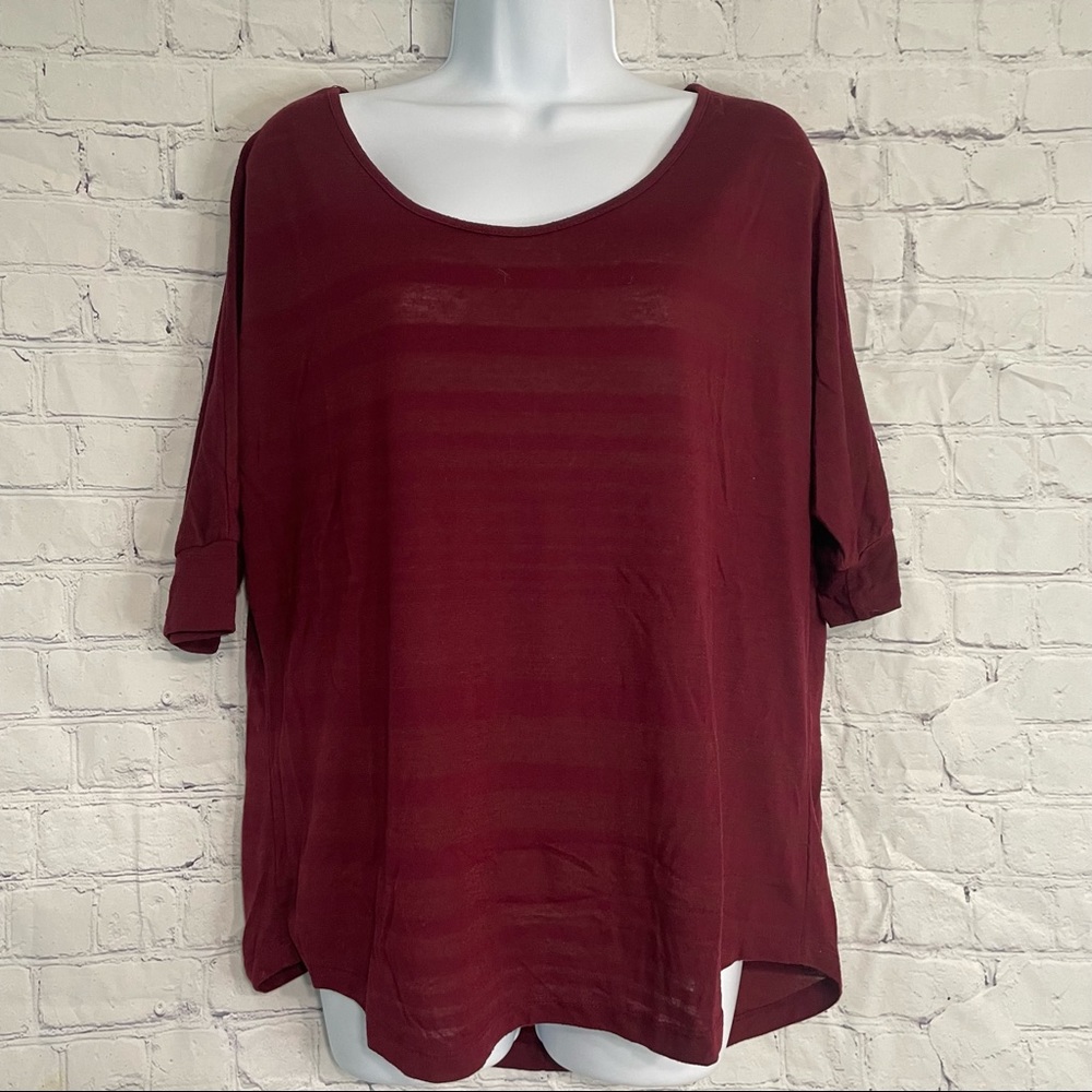 Striped Burgundy Blouse XL
